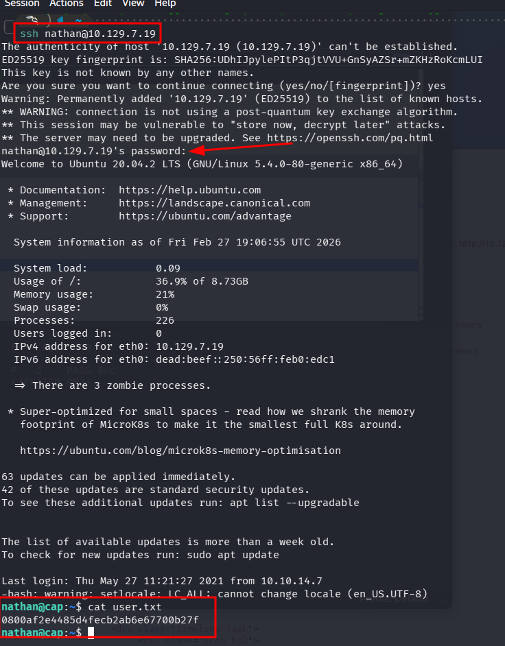 SSH as nathan and user.txt flag